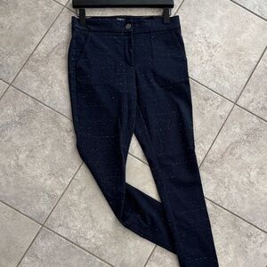 LOFT Navy Heathered Pants-Size 6
